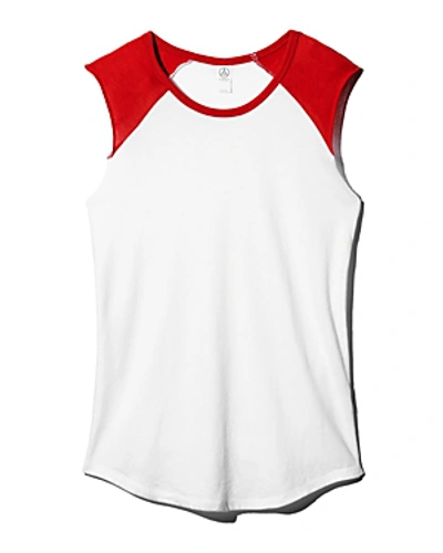 Alternative Team Player Color-block Tank In White/red