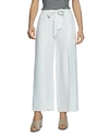 1.state Tie Front Split Seam Wide Leg Pants In Ultra White
