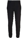 ANN DEMEULEMEESTER ANN DEMEULEMEESTER RUCHED CROPPED TROUSERS - 黑色