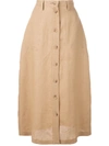 NILI LOTAN NILI LOTAN AVIE LONG SKIRT - BROWN