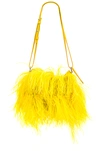 MARQUES' ALMEIDA MARQUES ' ALMEIDA FEATHER BAG IN YELLOW,MQSF-WY13