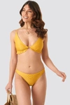 NA-KD Ribbed Bikini Panty Yellow