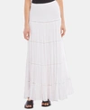 Karen Kane Lattice-trim Maxi Skirt In Off White