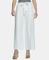 1.state Tie Front Split Seam Wide Leg Pants In Ultra White