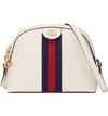 Gucci Small Ophidia Leather Shoulder Bag In White