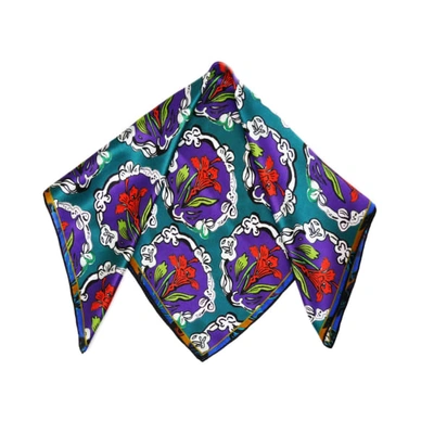 Jessica Russell Flint Silk Neck Tie  ''the Red Lily''