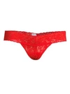 Hanky Panky Low-rise Lace Thong In Fiery Red