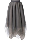 Marc Le Bihan Tulle Midi Skirt In Grey