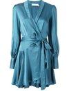Zimmermann Wrap-around Short Dress - Blue