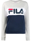 Fila Logo Colour-block Sweatshirt - Blue