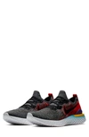 Nike Epic React Flyknit 2 Running Sneakers In Black/ Hyper Jade/ Red