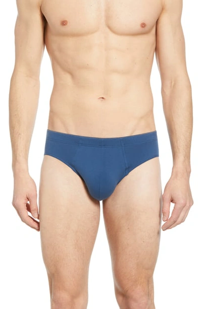 Hanro Men's Cotton Superior Briefs In Dark Sea