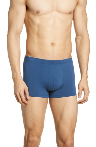 Hanro Superior Stretch-cotton Boxer Briefs - Blue In Blue