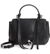 REBECCA MINKOFF MINI STELLA LEATHER SATCHEL - BLACK,HU19ESTSA2