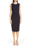 MAX MARA FARAD CREPE SHEATH DRESS,122620990000020