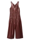 TIBI Liquid Drape Shirred Culotte Jumpsuit