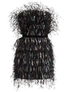 RALPH & RUSSO Strapless Mini Embroidered Cocktail Dress