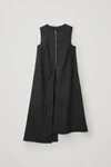 Cos Asymmetric Layered Dress In Black