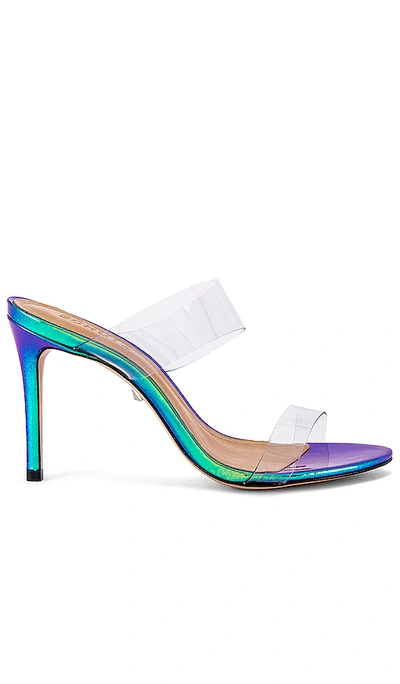 Schutz Ariella Sandal In Clear & Blue Holographic