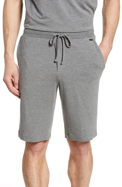 Hanro Casual Drawstring Shorts In Gray Pattern