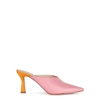 WANDLER Lotte 80 pink leather mules