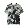 N°21 Photo-print black and white cotton T-shirt