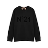 N°21 Black logo cotton sweatshirt