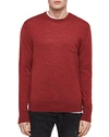 Allsaints Mode Merino Sweater In Barn Red Marl