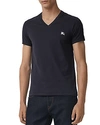 Burberry Cotton Jersey V-neck T-shirt In Navy