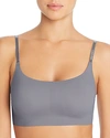 Calvin Klein Invisibles Comfort Lightly Lined Retro Bralette In Blue Granite