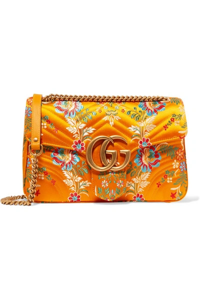 Floral Gucci Gg Marmont Jacquard Shoulder Bag Gucci Gg Marmont