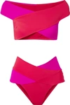 OYE SWIMWEAR Lucette paneled two-tone bikini