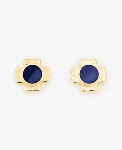 Ann Taylor Enamel Flower Stud Earrings In Blue