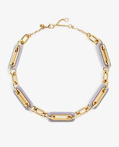 Ann Taylor Rectangle Resin Necklace In Gold