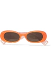 GUCCI Oval-frame acetate sunglasses