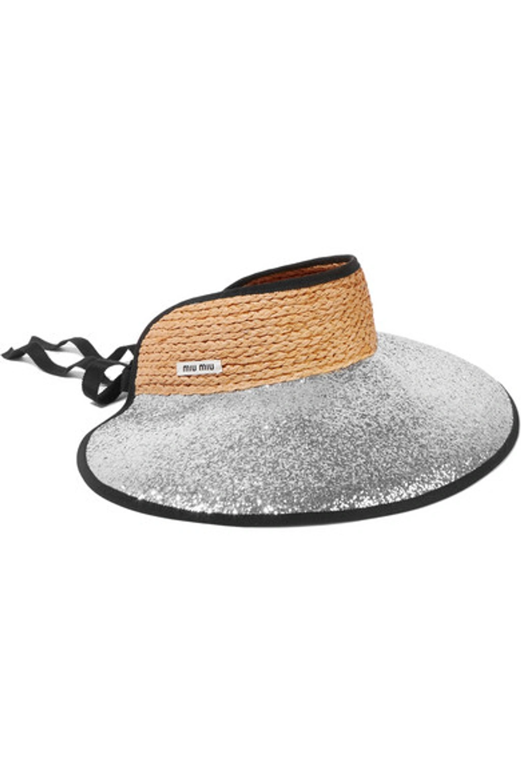 【MIU MIU】RAFFIA-EFFECT FABRIC VISOR miu-miu-neutral-Wide-Woven-
