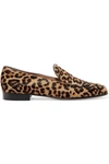 GIANVITO ROSSI LEOPARD-PRINT CALF HAIR LOAFERS