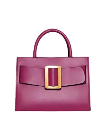 Boyy Large Buckle Leather Tote Bag In Clover