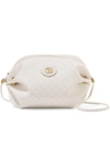 GUCCI CANDY LEATHER-TRIMMED COATED-CANVAS SHOULDER BAG