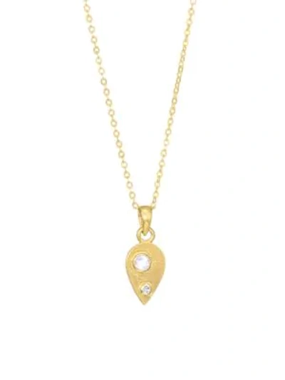 Shana Gulati Symi 18k Gold Vermeil, Diamond And Moonstone Pendant Necklace