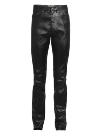 Saint Laurent 15.5cm Cropped Skinny Leather Jeans In Black