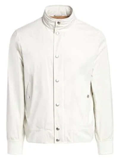 Brunello Cucinelli Wendall Bomber Jacket In White