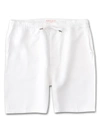 DEREK ROSE DEREK ROSE MEN'S SHORTS SYDNEY LINEN WHITE,9810-SYDN001WHI