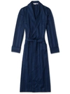 DEREK ROSE DEREK ROSE MEN'S DRESSING GOWN LINGFIELD COTTON NAVY,5500-LING001NAV