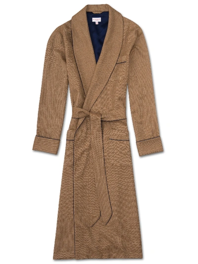 Derek Rose Men's Cashmere Dressing Gown Duke Pure Cashmere Camel | ModeSens