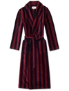 Derek Rose Aston Striped-pattern Cotton-blend-towelling Bathing Robe In Multi
