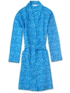 DEREK ROSE DEREK ROSE WOMEN'S dressing gown LEDBURY 8 COTTON BATISTE BLUE,1195-LEDB008BLU