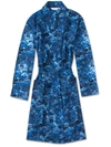 DEREK ROSE DEREK ROSE WOMEN'S dressing gown LEDBURY 10 COTTON BATISTE BLUE,1195-LEDB010BLU