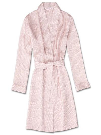 Derek Rose Women's Dressing Gown Brindisi 26 Pure Silk Satin White