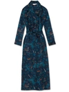 DEREK ROSE DEREK ROSE WOMEN'S FULL LENGTH DRESSING GOWN BRINDISI 28 PURE SILK SATIN MULTI,1259-BRIN028MUL